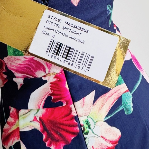 PatBO Laelia Cutout Floral Wide-Leg Jumpsuit | Size 0 | NWT - Picture 9 of 10